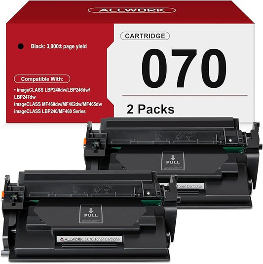 070 Black Toner Cartridge Compatible Replacement for Canon 070H CRG070 CRG-070 for Canon imageCLASS MF465dw MF462dw MF460dw LBP246dw LBP247dw LBP240dw Printer 2 Pack