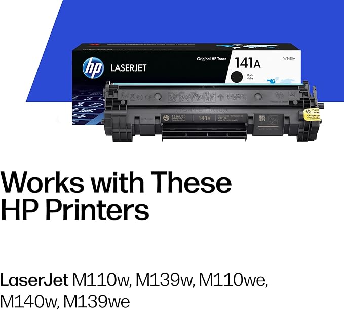 HP 141A Black Toner Cartridge | Works with LaserJet M110,LaserJet MFP M139,M140 | W1410A,(Pack of 2)