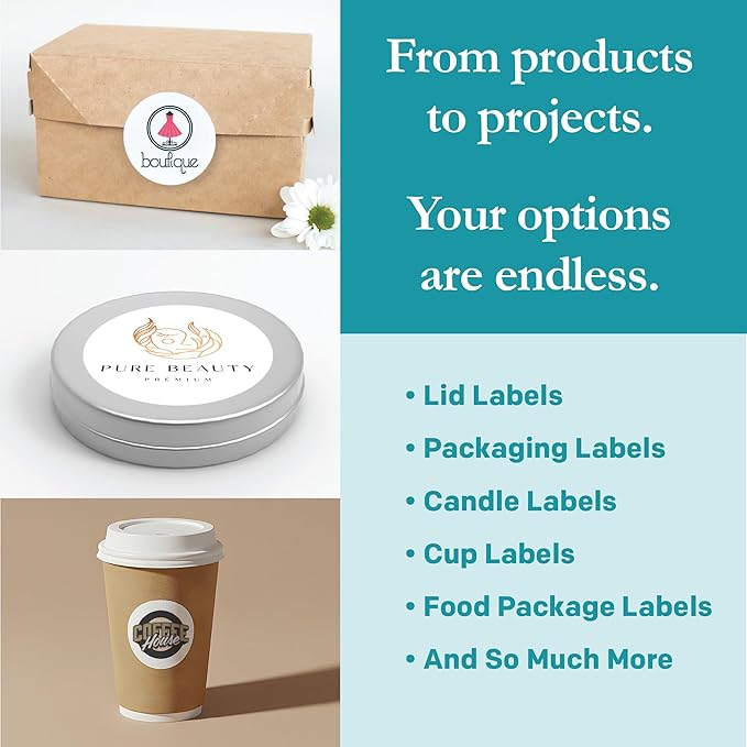 Premium Label Supply White Sticker Round Labels – 2.5" Circle – Laser/Inkjet Compatible – (9 per Sheet), 1000 Sheets – 9,000 Total Adhesive Labels