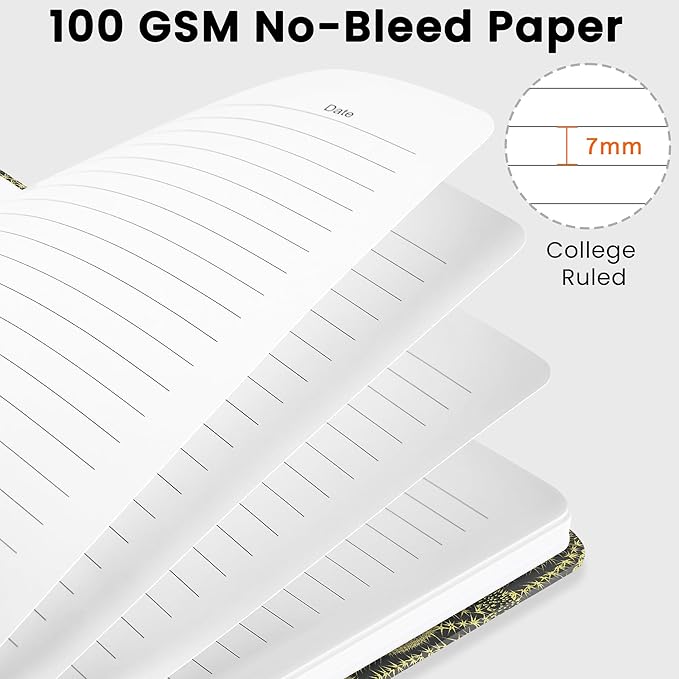CICPAP Lined Spiral Journal Notebook, A5 College Ruled Notebook for Journaling, Note-Taking, and Daily Planning, Durable Hardcover with an Elegant Design, Cactus
