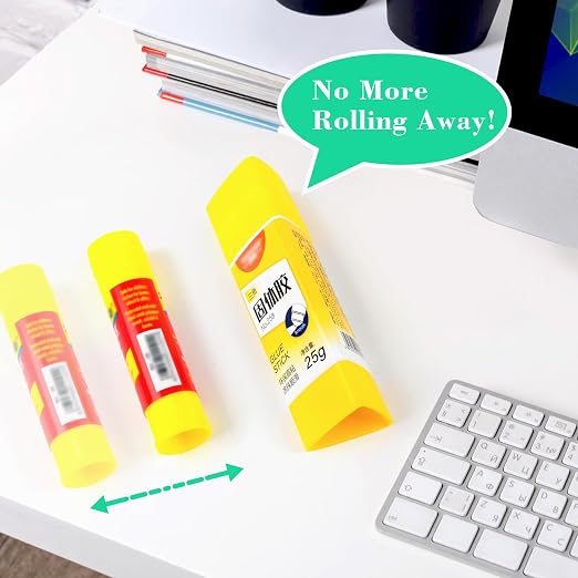 Smilo Triangle Glue Sticks, No-Roll Precision Tip 25g 3-Pack for School | Safe, Washable, Non-Toxic, Acid-Free,Smooth & Wrinkle-Free,Reaches Corners & Edges,For Crafts, School, Office, DIY
