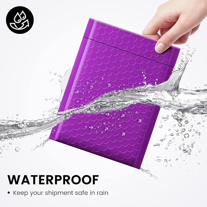 Fuxury Bubble Mailers 6x10" 600 Pack Purple Padded Envelopes Usable Size 6x9" Durable Mailing Envelopes Bubble Padded, Shipping Bags for Mailing,Packaging, Small Business, Boutique, Bulk #0
