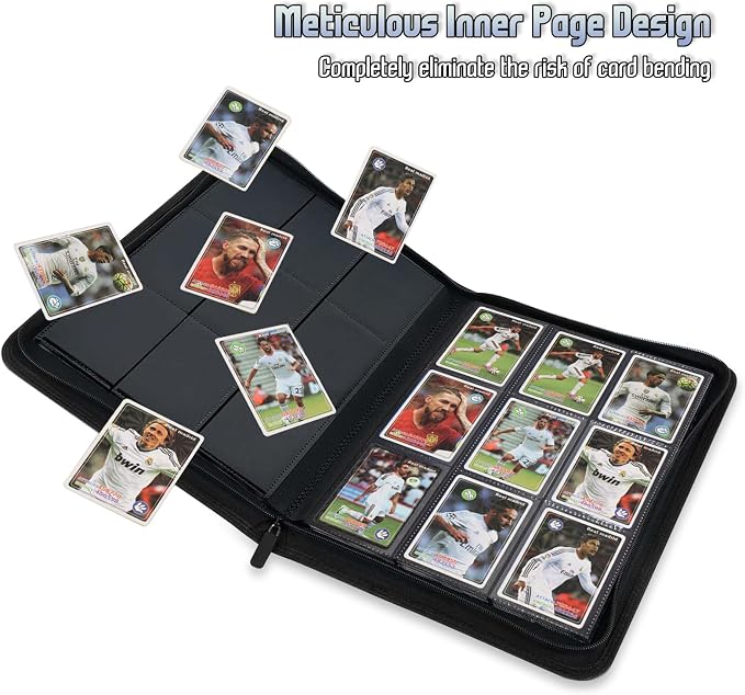 Trading Card Binder, Premium 9 Pocket Double Sided 540 Pocket PU Card Collection Binder, Collectible Trading Card Albums for MTG, TCG, Sport Card, Game Cards (Pink)