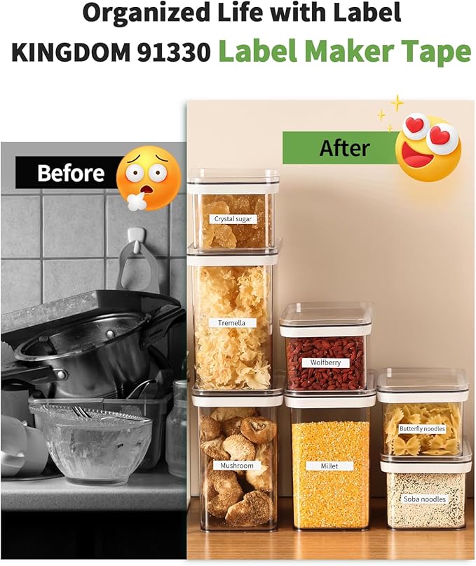 3-Pack Compatible with DYMO Label Maker Refills White Paper Tape 91330 12mm x 4m (1/2" x 13') Label Maker Tape Dymo for Labeler LT-100T LT-100H 200B