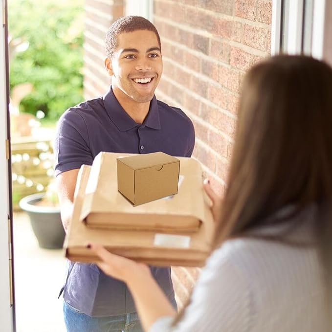 100 PCS Small Boxes for Shipping 4x3x3 Small Shipping Boxes for Business Brown Cardboard Mailing Boxes Brown Packing Box for Packing, Moving and Storage