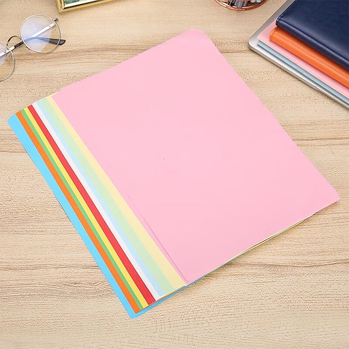 M&G 100 Sheets Colored Copy Printing Paper 10 Assorted Colors, 8.3 X 11.7 in Construction Paper for Card Making Scrapbooking School Office DIY Craft