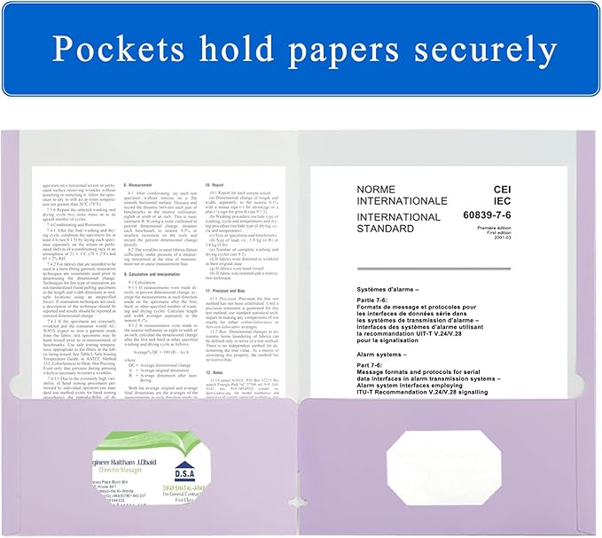 Zzrywuty File Folders with Pockets Letter Size,25-Pack Paper Folders with Card Slot,Purple Two Pocket Folders for School Students,Businessmen,Home and Office Workers