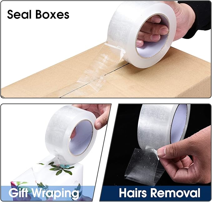 Clear Packing Tape, 2 Inch Wide, 2.0mil Thickness, 110 Yard Per Roll [Pack of 6 Rolls]