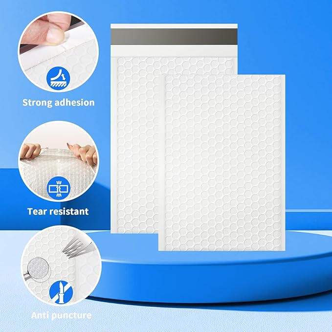 52 Pack Bubble Mailers 6x10inch Padded Envelopes Thin Mailing Envelopes Waterproof Bubble Opaque Padded Mailers Self Seal Adhesive Shipping Bags for Mailing Jewelry Makeup Small Business