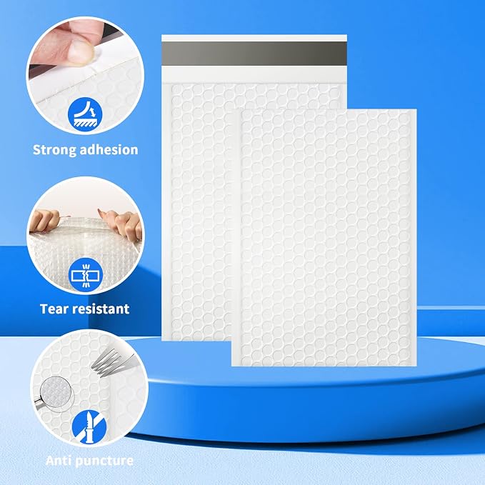 52 Pack Bubble Mailers 6x10inch Padded Envelopes Thin Mailing Envelopes Waterproof Bubble Opaque Padded Mailers Self Seal Adhesive Shipping Bags for Mailing Jewelry Makeup Small Business