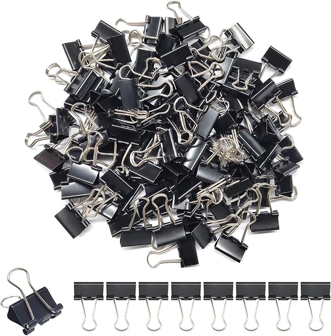 240Pcs Mini Binder Clips, 5/8 inch(15mm), Paper Clamps Small Size for Office Supplies, Black