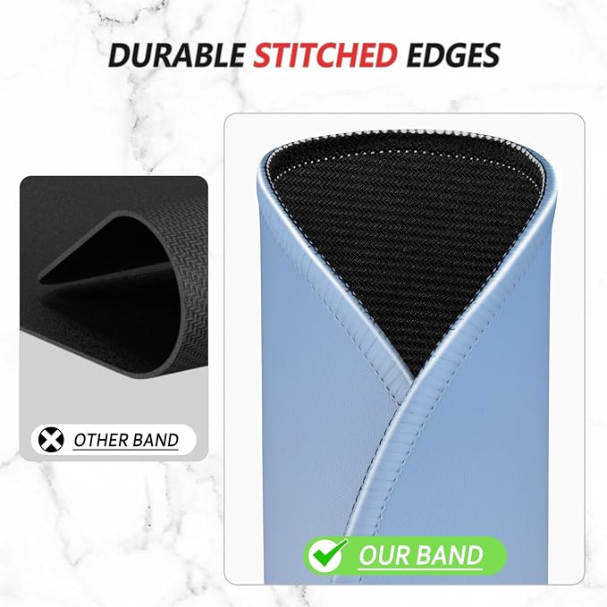 ITNRSIIET Mouse Pad Non-Slip Rubber Base Smooth Surface Stitched Edges Waterproof Durable Compatible with All Mice for Office & Gaming, Desk Accessory, 8.7x8.3x0.12 inch, Azure Gradient