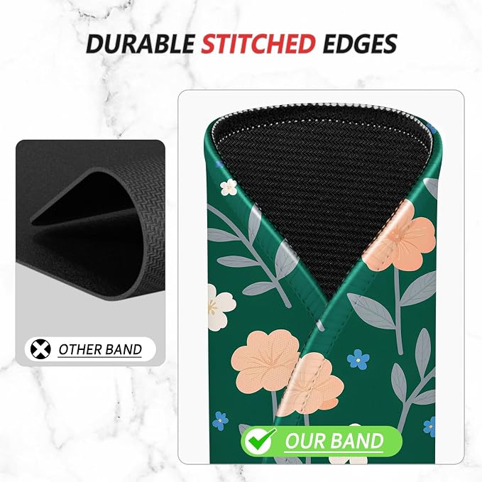 ITNRSIIET Mouse Pad Non-Slip Rubber Base Smooth Surface Stitched Edges Waterproof Durable Compatible with All Mice for Office & Gaming, Desk Accessory, 8.7x8.3x0.12 inch, VintageBloom