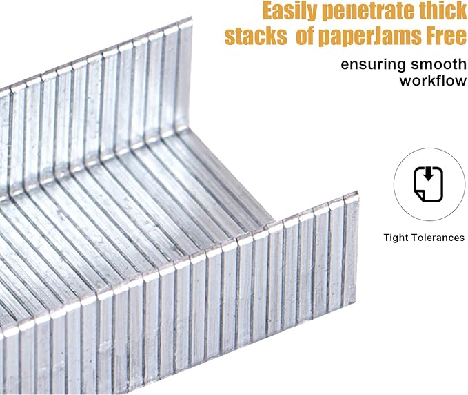 Deli 10,000 Staples, Fits Deli 25, 40 and 60 Sheet Capacity Staplers, Standard 1/4 Inch Length, 24/6, Jam Free Sharp Chisel Point Design, 10 Boxes of 1,000 Staples, Fits Standard Staplers(0012N)