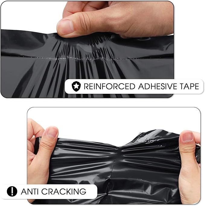 Metronic Large Poly Mailers 19x24 1000PCS Black, Bulk Shipping Bags Envelopes Mailers with Self Adhesive Waterproof and Tear-Proof Postal Bags for Small Business Shipping Mailing