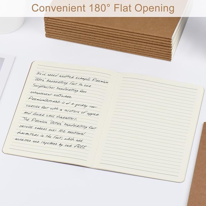 50 Pack A5 Kraft Notebooks Bulk, 8.15x5.5 Inches Lined Paper Journaling Notebooks, Notebooks for Work, Composition Notebooks for School, Journal Notebooks for Office, 60 Pages