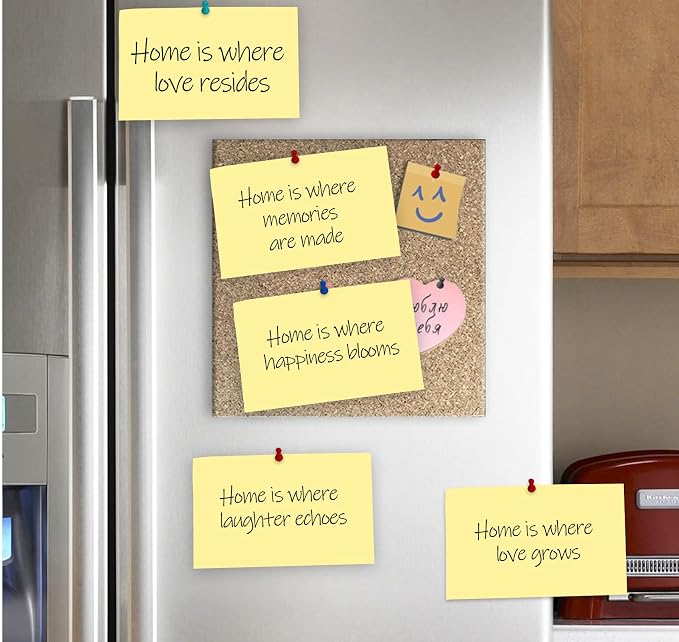 12 Pads Large Sticky Notes Yellow,3 x 5'' Self-Stick Notes Pads Recyclable,100 Sheets/Pad Super Sticking Power 76x127mm,1200 Sheets Clean Removal Sticky Notes Easy to Post for Note Taking,to Do Lists