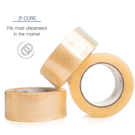 Clear Packing Tape, 36 Rolls Heavy Duty Packaging Tape for Shipping Packaging Moving Sealing, Thicker Clear Packing Tape, 1.88 inches Wide, 164 Yards Per Roll, 5904 Total Yards