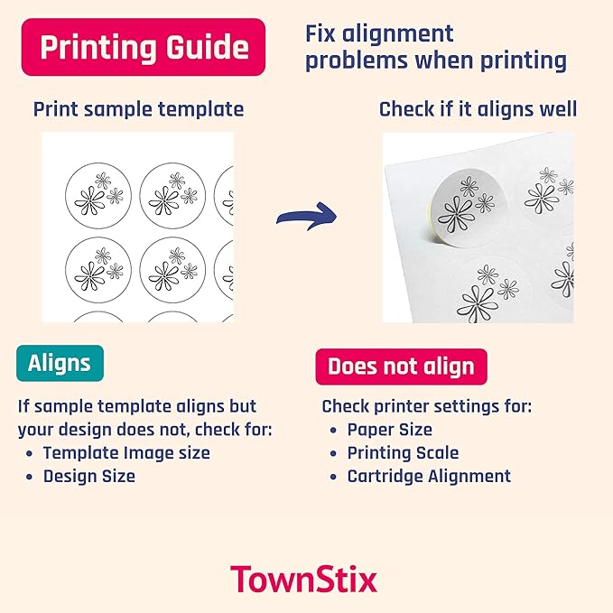 1.5" Round Matte White Sticker Label, Laser/Inkjet Printing - Letter Size, 30 Sheets