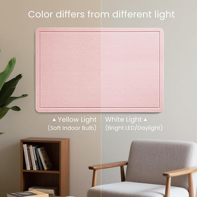 Felt Bulletin Board 24x18 inches, Decorative Pin Board for Home & Office | Cork Board Alternative for Wall with Push Pins, Display Mood Board for Photos, Notes & Reminders