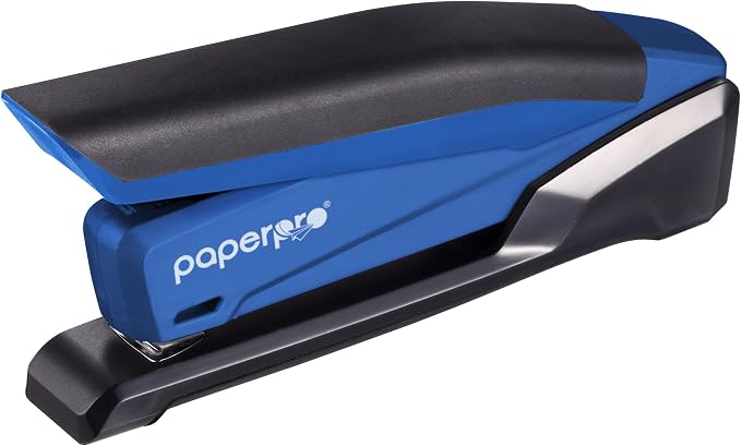 Bostitch Office InPower Spring-Powered Desktop Stapler, 20 Sheet Capcity, Built in Remover, Blue (1122) (Pack of 10)