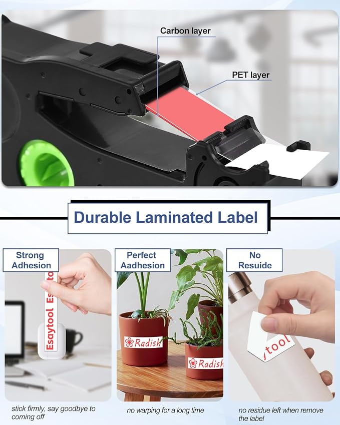 5 Pack Compatible with P-Touch TZe-242 AZE-242 TZ-242 Red on White 18mm 0.7'' Laminated Label Tape Replacement for Ptouch PT-1300 PT-2030 PT-300 PT-D400AD PT-E550W PT-P950NW Label Maker