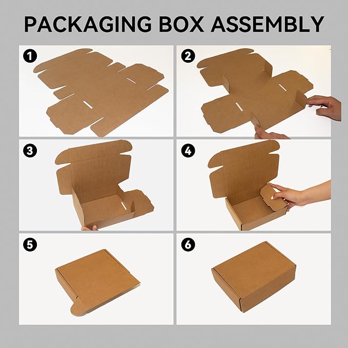 12x9x3 Shipping Boxes 20-Pack, Brown Corrugated Cardboard Boxes for Mailing, Shipping & Small Business Packaging