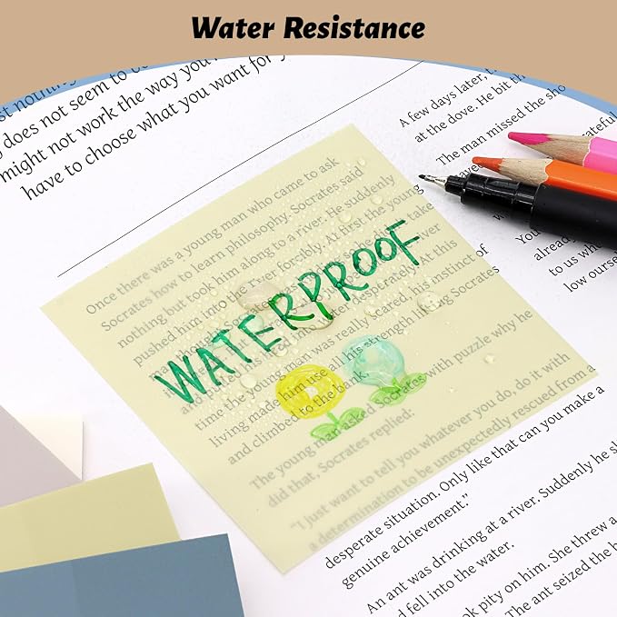 800 Sheets Transparent Sticky Notes 3" X 3" for School Office Supplies | Clear Translucent Self-Adhesive Sticky Notes for Back to School & Office Supplies, See Through Reveals Underlying Bible Text
