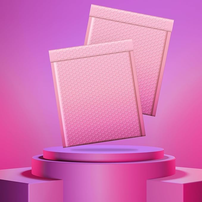 Fuxury 240 Pack Thick Bubble Mailers 8.5x12 Inch Gradient Pink Bubble Envelopes Cute Design Cushioning Mailer for for Small Business Mailing Books Clothes Makeup Supplies