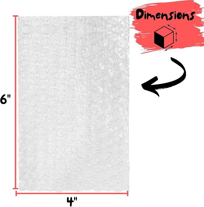 Mr. Pen- Bubble Pouches Wrap, 4x6 Inches, 100 Pack | Double-Walled Bubble Cushioning Bags for Fragile small Items, Packing, Shipping, Storage and Moving