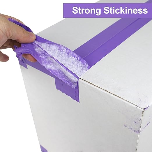 BOMEI PACK Purple Packing Tape with Dispenser, 2.4 Mil 1.88 Inch x 110 Yards, 6 Refills Rolls Purple Color Box Packaging Tape for Moving, Shipping, Mailing and Storage