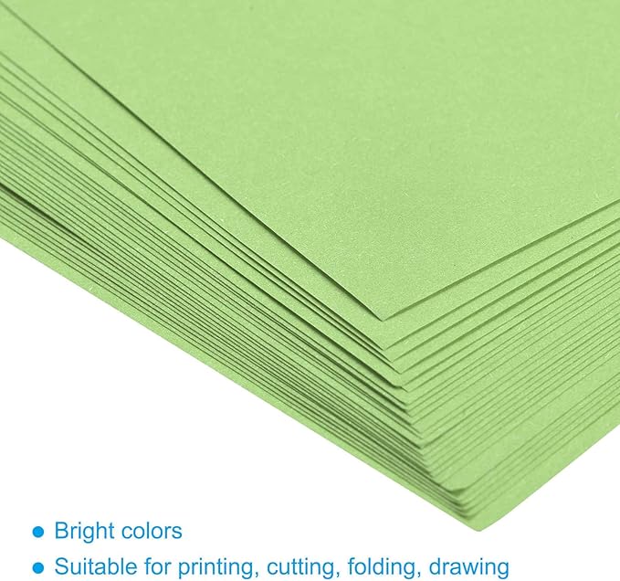 MECCANIXITY 100 Sheets Colored Copy Paper 8.3 x 11.7 Inch Printer Paper 80gsm Light Green for Office Printing, Document Copying, Invitations, Forms, Art Projects
