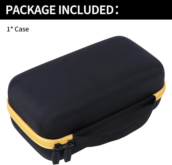 Case Compatible with Brother P-Touch PTH110 / PTH111 Pro / PTE110 Portable Monochrome Label Maker (Black+Yellow Zipper)