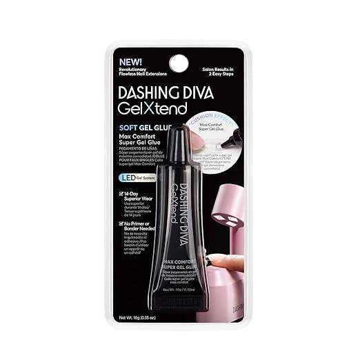 Dashing Diva Super Gel Glue - GelXtend Nail Glue for Nail Tips - Superior Adhesion, No Primer Needed - 10g