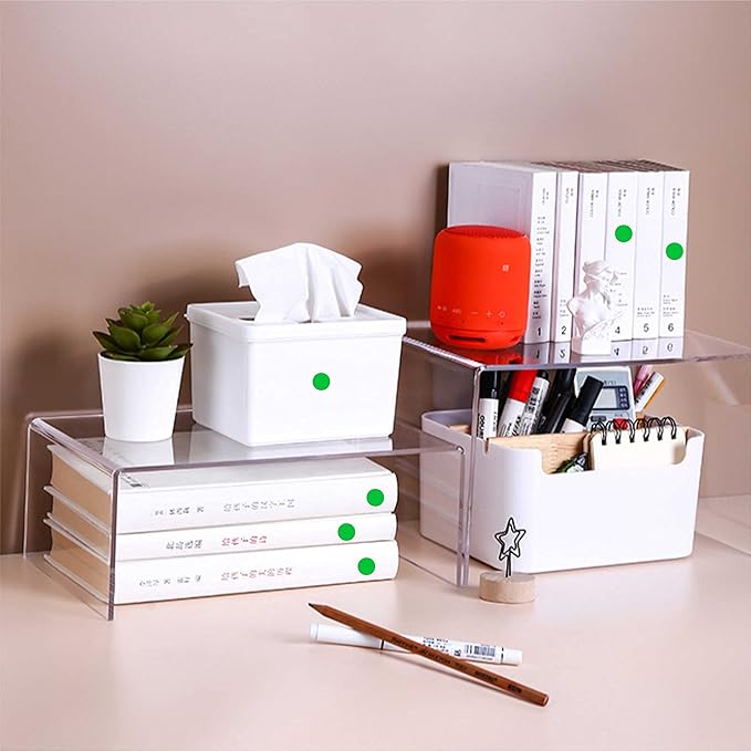 PARLAIM 1000pcs Green Round Color Codding Labels on a Roll Permanent Circle 1/2 Inch Diameter Dot Stickers in Plastic Dispenser Box for Home Classroom