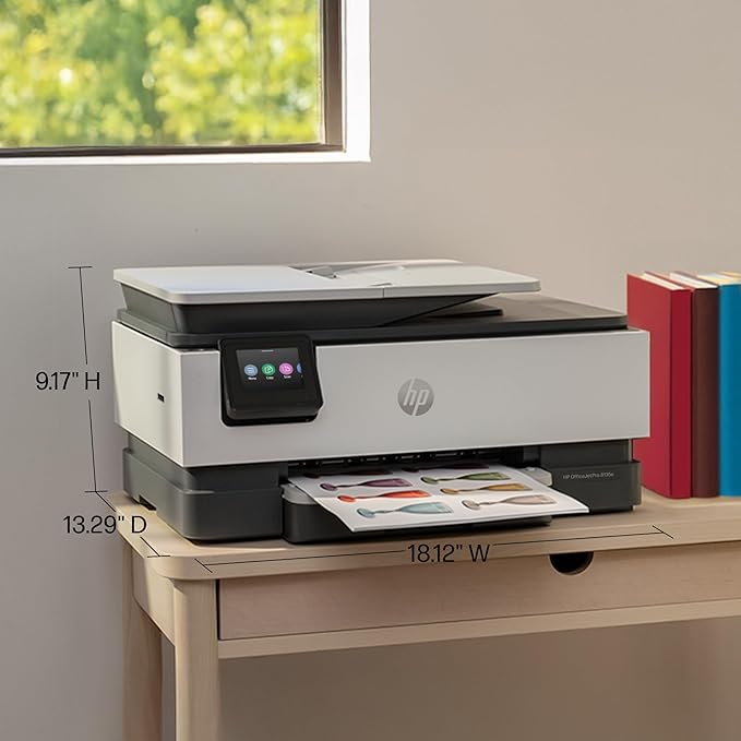 HP OfficeJet Pro 8135e Wireless All-in-One Color Inkjet Printer, Print, scan, Copy, fax, ADF, Duplex Printing Best-for-Home Office, 3 Month Instant Ink Trial Included, AI-Enabled (40Q35A)