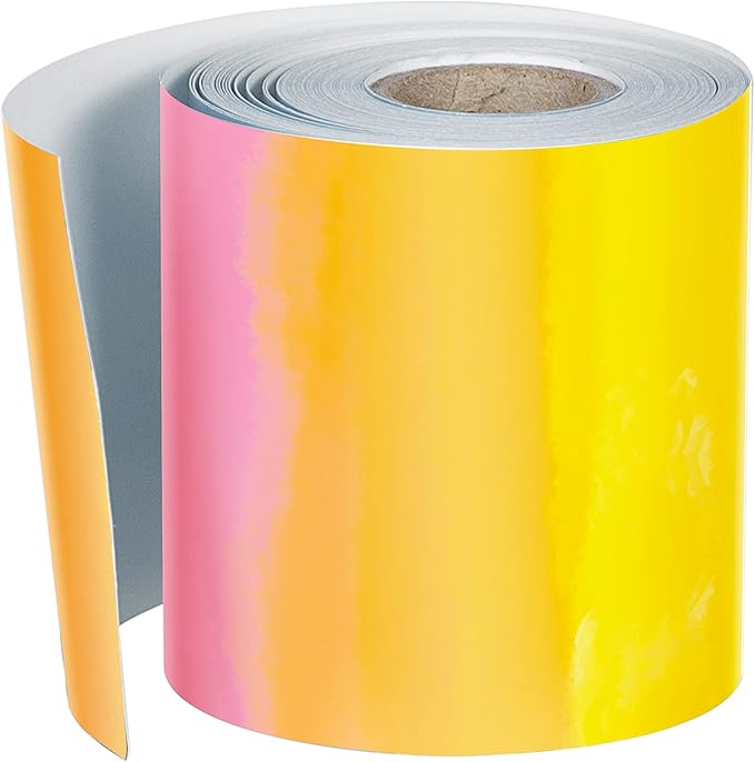 Carson Dellosa Creatively Inspired 65Ft of Watercolor Rainbow Bulletin Board Borders, 1 Roll of Colorful Trim for Rolling Whiteboard, Cork and Posterboard, Party Decorations, and Classroom Decor