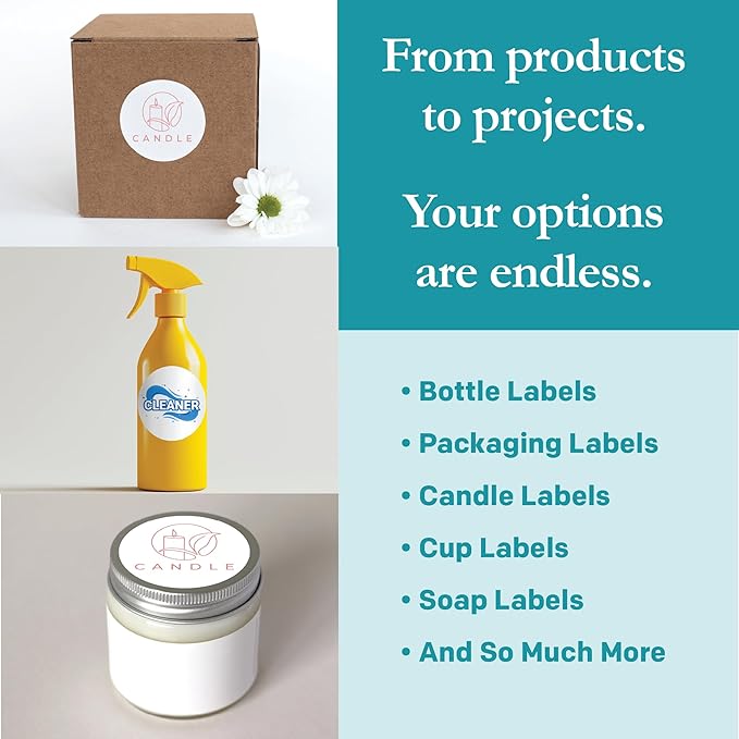 Premium Label Supply White Sticker Round Labels with Bleed – 3" Circle – Laser/Inkjet Compatible – (6 per Sheet), 2000 Sheets – 12,000 Total Adhesive Labels