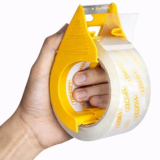 1.88 in x 66.6 YDs Clear Heavy Duty Packing Tape with Dispenser, 2.68 Mil Thick Strong & Durable Shipping Tape for Packing Boxes, Moving, Mailing & Storage