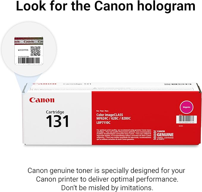 Canon Genuine 131 Magenta Toner Cartridge Compatible with MF620 Series, MF8280Cw, LBP7110Cw
