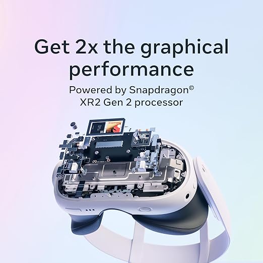Meta Quest 3 512GB | VR Headset — Thirty Percent Sharper Resolution — 2X Graphical Processing Power — Virtual Reality Without Wires — Access to 40+ Games with a 3-Month Trial of Meta Horizon+ Included