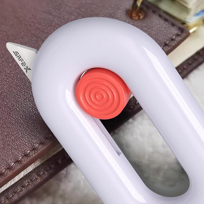 3pcs Ceramic Box Cutter, Box Cutter Retractable, Package Opener Box Opener, Safety, Magnetic, Mini, Cute Small for Daily Online Shopping/Kitchen/Office/Beauty Gift Unpacking