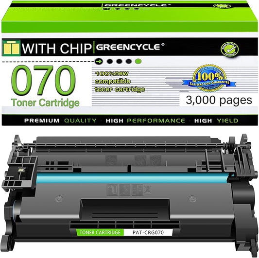 greencycle 070 Black Toner Cartridge Compatible Replacement for Canon 070 CRG070 CRG-070 Toner Cartridge for imageCLASS MF465dw MF462dw LBP246dw LBP247dw Printer (1 Pack)