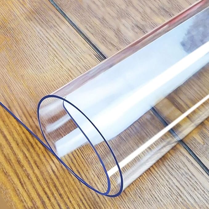 LovePads Clear Table Cover Protector 24 x 96 Inch, 2mm Thick Plastic Mat | Non-slip Waterproof PVC Table Protector, Cut to Size, Spill-Stain-Scratch Proof, Fits Kitchen, Dining Table, Dresser, Desk
