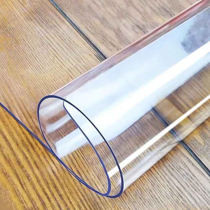 LovePads Clear Desk Mat 16 x 28 in, 2mm Thick Plastic Table Cover Protector | Non-slip Waterproof PVC Table Protector, Cut to Size, Spill-Stain-Scratch Proof, Fits Kitchen, Dining Table, Dresser, Desk