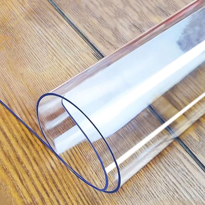 LovePads Clear Table Cover Protector 24 x 60 Inch, 2mm Thick Plastic Mat | Non-slip Waterproof PVC Table Protector, Cut to Size, Spill-Stain-Scratch Proof, Fits Kitchen, Dining Table, Dresser, Desk