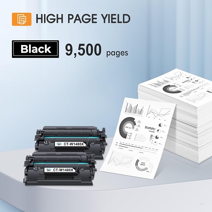 148X Toner Cartridge Black High Yield 4001n MFP 4101fdw 148A W1480X W1480A | Compatible for HP148X 148A for HP LaserJet Pro MFP 4101fdw 4101fdn Pro 4001dw 4001dn 4001n Printer Ink (2 Pack with Chip)