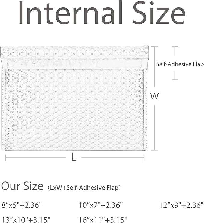 Light Pink Side-Loading Bubble Mailers 13 x 10 Inches,Self-Seal Padded Mailing Envelopes, Pack of 27
