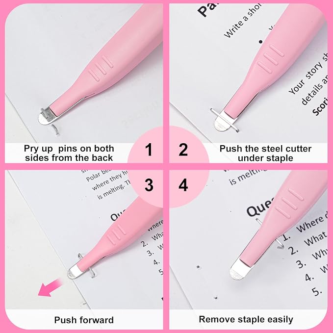 ThinkLearn Magnetic Staple Remover 10 Pack, Pen-Shaped Staple Puller | Quick and Effortless Staple Removal, Magnetic Pickup Grabs Staples, for School & Home Office