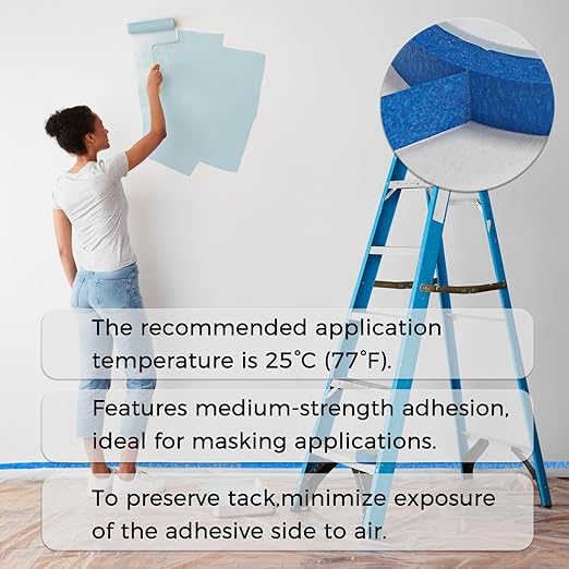 SWRT Blue Painters Tape 1 Inch Wide, 4 Rolls x 55 Yards (220 Yards Total) – Clean Removal Painters Tape for Sharp Paint Lines, Multi-Surface Masking Tape for Walls, Trim & Home Painting Projects